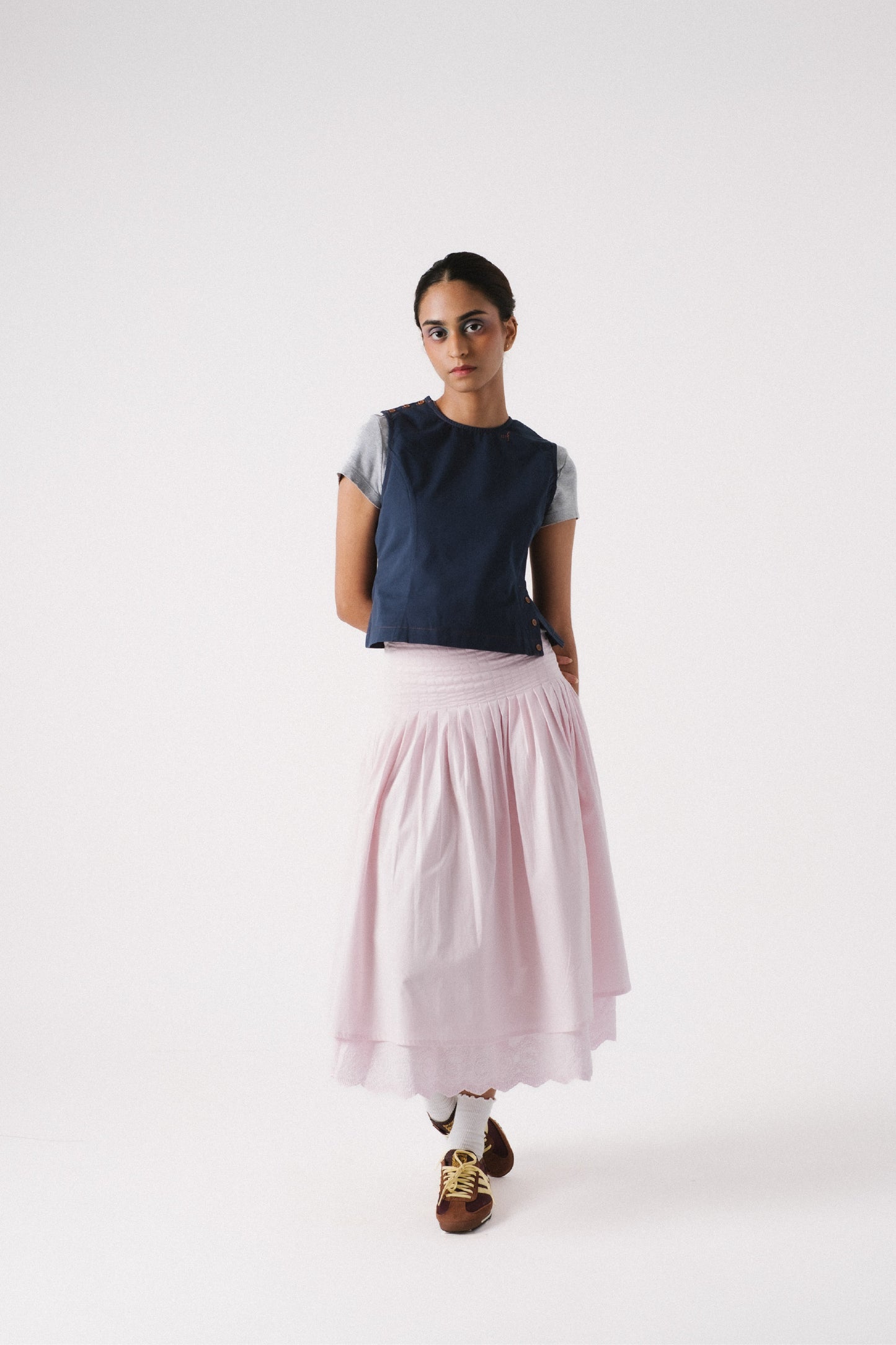 Pink Poesie Pleated Skirt